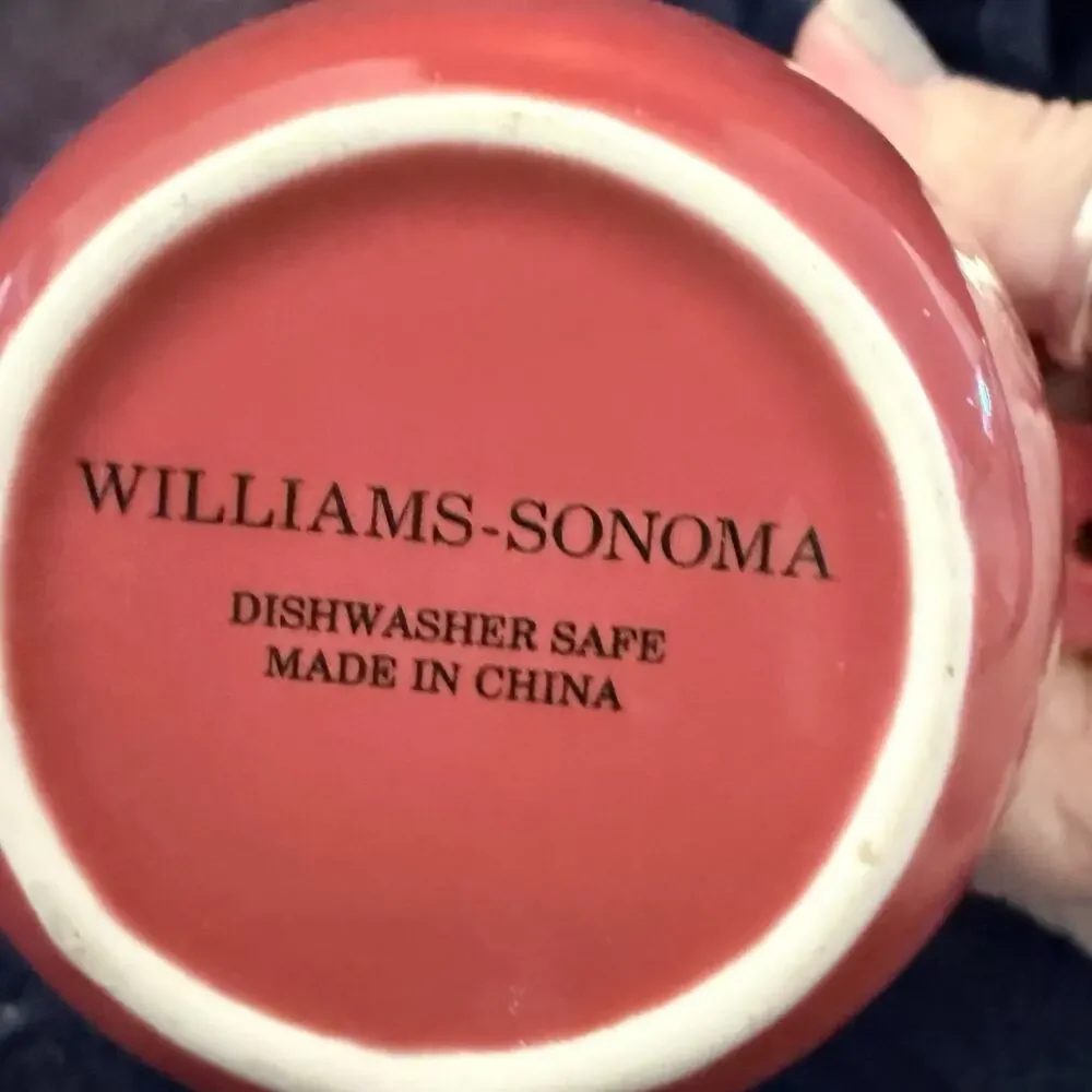 Williams Sonoma Red Nesting Ceramic Measuring Cups Set of 3